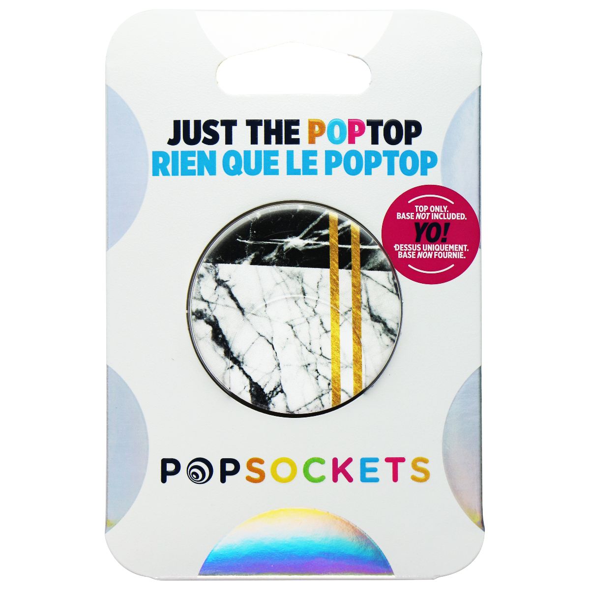 PopSocket (Top Only) Swappable Top for PopGrip - Deco Marble Bk Cell Phone - Mounts & Holders PopSockets - Simple Cell Bulk Wholesale Pricing - USA Seller