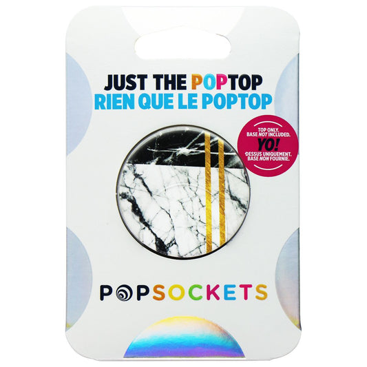 PopSocket (Top Only) Swappable Top for PopGrip - Deco Marble Bk Cell Phone - Mounts & Holders PopSockets - Simple Cell Bulk Wholesale Pricing - USA Seller
