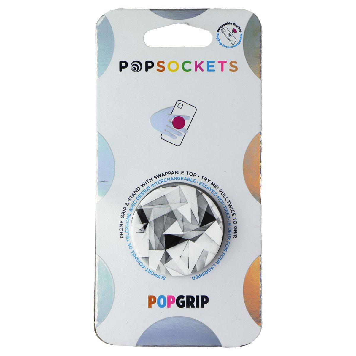 PopSockets PopGrip Expanding Stand Grip with Swappable Top - Light Prism Cell Phone - Mounts & Holders PopSockets - Simple Cell Bulk Wholesale Pricing - USA Seller
