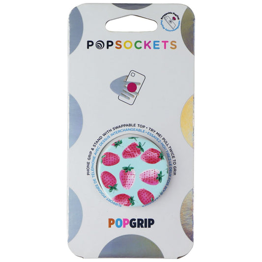 PopSockets PopGrip Holder & Stand with Swappable Top - Strawberry Rain Cell Phone - Mounts & Holders PopSockets - Simple Cell Bulk Wholesale Pricing - USA Seller