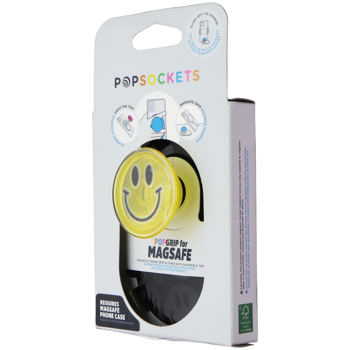 PopSockets PopGrip for MagSafe - Magnetic Grip & Stand Swappable - All Smiles Cell Phone - Mounts & Holders PopSockets    - Simple Cell Bulk Wholesale Pricing - USA Seller