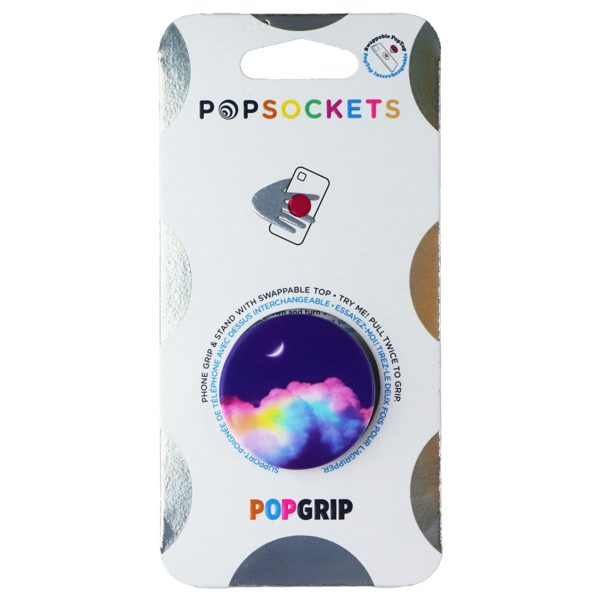 PopSockets PopGrip Expanding Stand Grip w/Swappable Top - Candy Clouds Cell Phone - Mounts & Holders PopSockets - Simple Cell Bulk Wholesale Pricing - USA Seller