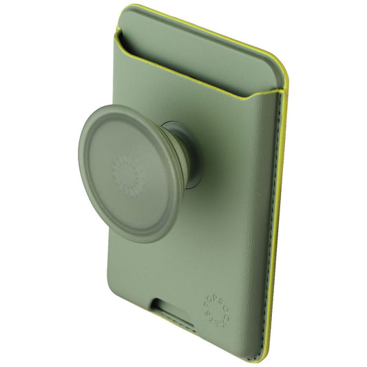 PopSockets Leather PopWallet+ Phone Wallet with Grip for MagSafe - Eucalyptus Cell Phone - Other Accessories PopSockets - Simple Cell Bulk Wholesale Pricing - USA Seller