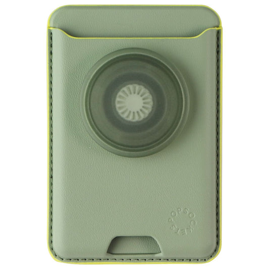PopSockets Leather PopWallet+ Phone Wallet with Grip for MagSafe - Eucalyptus Cell Phone - Other Accessories PopSockets - Simple Cell Bulk Wholesale Pricing - USA Seller