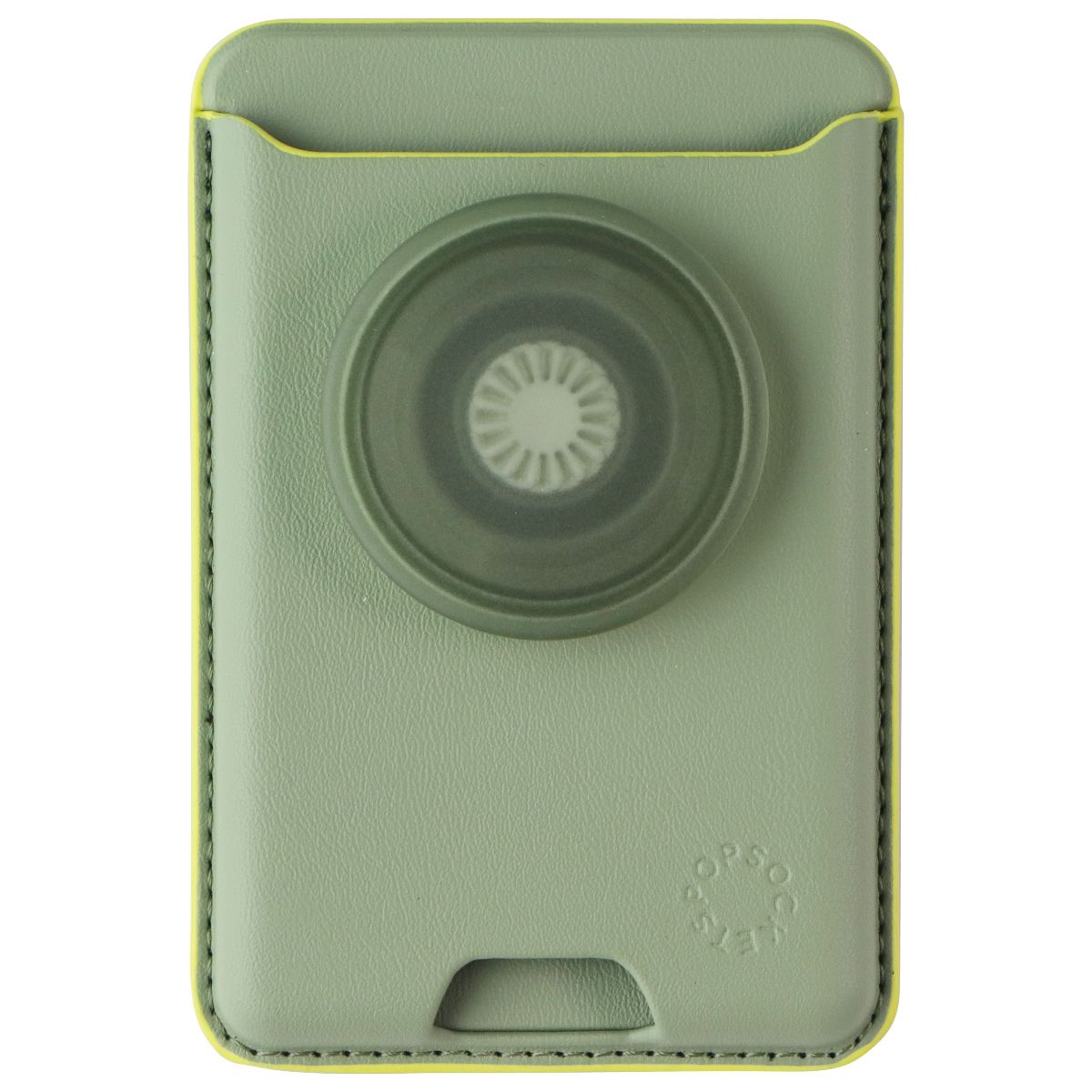 PopSockets Leather PopWallet+ Phone Wallet with Grip for MagSafe - Eucalyptus Cell Phone - Other Accessories PopSockets - Simple Cell Bulk Wholesale Pricing - USA Seller