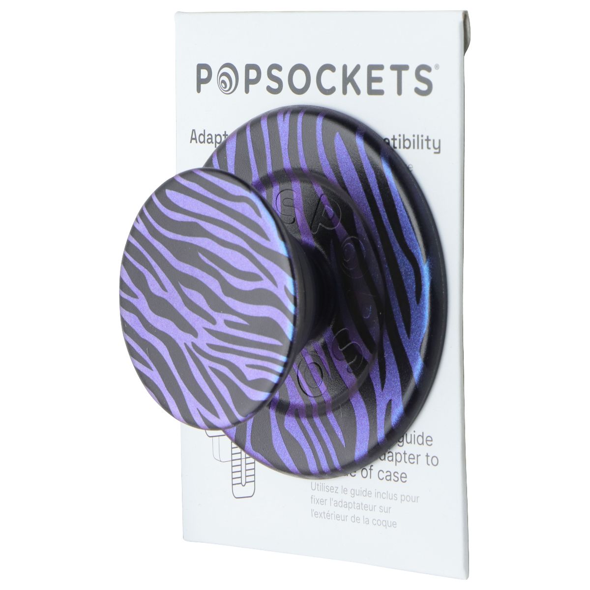 PopSockets Magnetic Phone Grip and Stand for MagSafe - Zed (Blue Zebra) Cell Phone - Mounts & Holders PopSockets - Simple Cell Bulk Wholesale Pricing - USA Seller