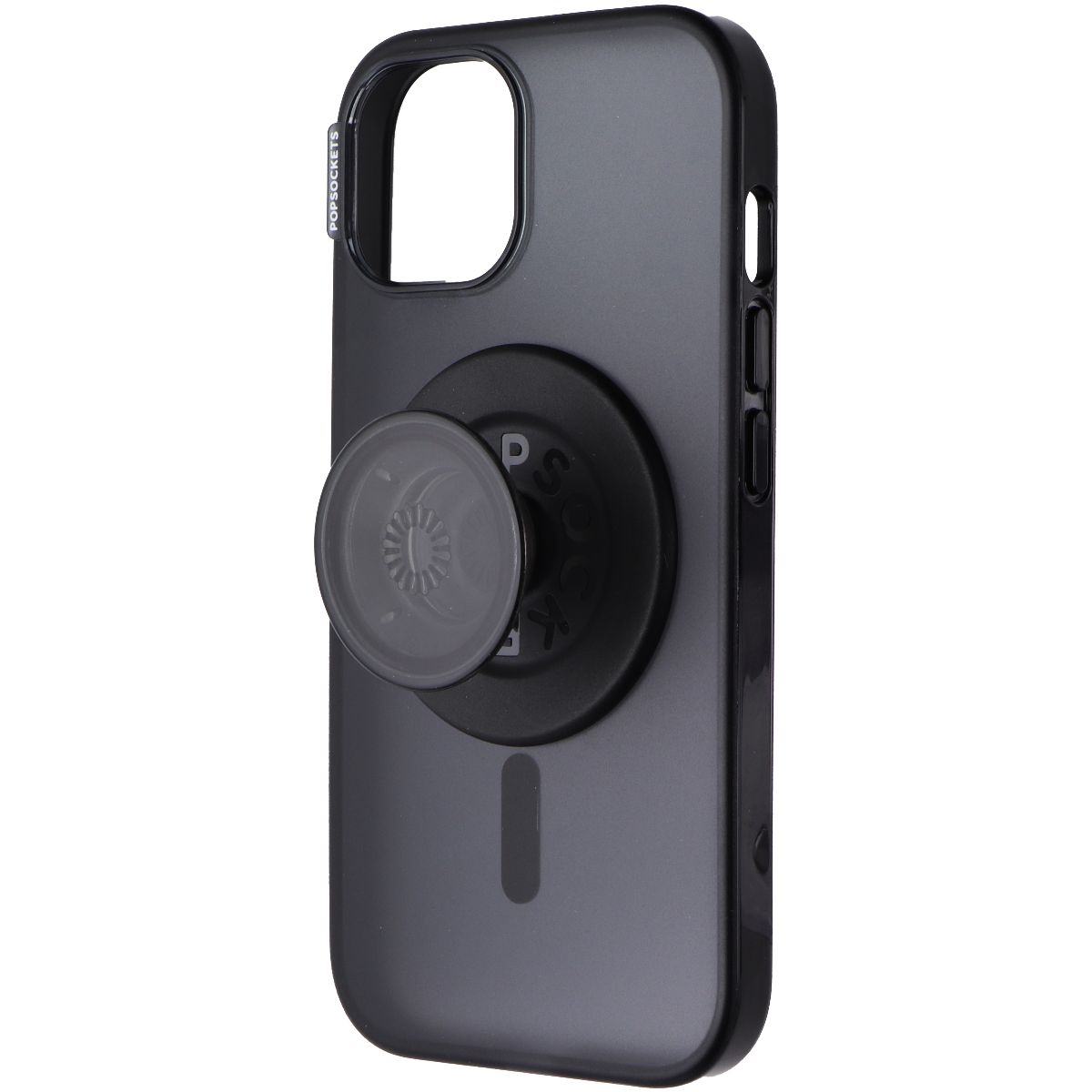 PopSockets PopCase for MagSafe for Apple iPhone 15 - Black Translucent Cell Phone - Cases, Covers & Skins PopSockets - Simple Cell Bulk Wholesale Pricing - USA Seller