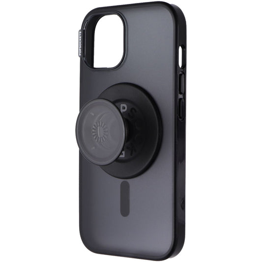 PopSockets PopCase for MagSafe for Apple iPhone 15 - Black Translucent Cell Phone - Cases, Covers & Skins PopSockets - Simple Cell Bulk Wholesale Pricing - USA Seller