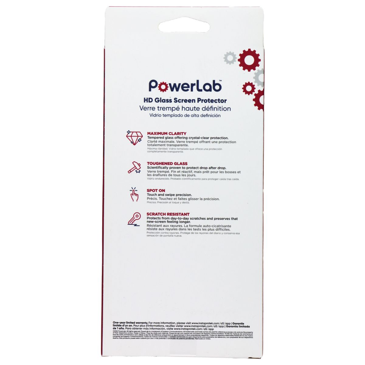 PowerLab HD Glass Screen Protector for Apple iPhone SE (3rd/2nd Gen) - Clear Cell Phone - Screen Protectors PowerLab - Simple Cell Bulk Wholesale Pricing - USA Seller