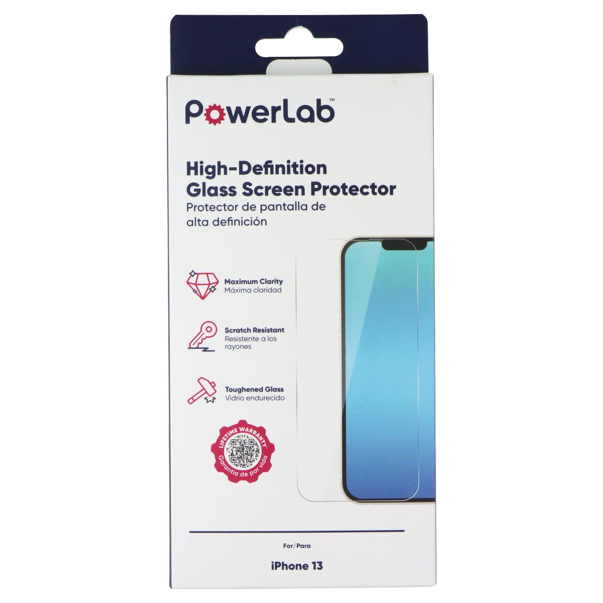 PowerLab High-Definition Glass Screen Protector for Apple iPhone 13 - Clear Cell Phone - Screen Protectors PowerLab - Simple Cell Bulk Wholesale Pricing - USA Seller