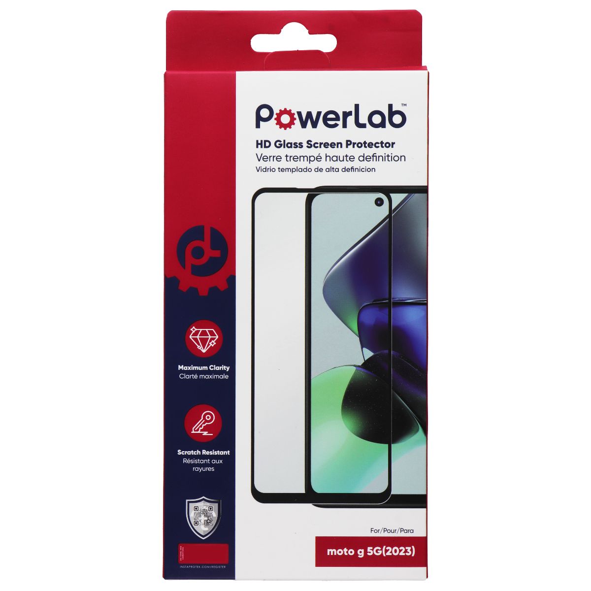 PowerLab HD Glass Screen Protector for Motorola Moto G 5G (2023) Cell Phone - Screen Protectors PowerLab    - Simple Cell Bulk Wholesale Pricing - USA Seller