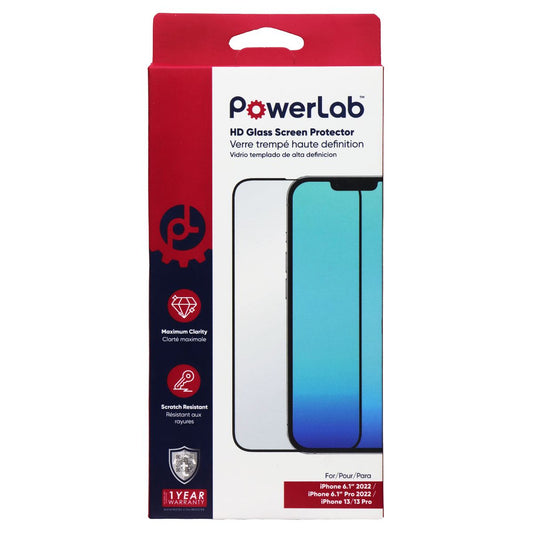 Powerlab - Tempered Glass iPhone 14/ 14 Pro/iPhone 13/13 Pro - Clear Cell Phone - Screen Protectors PowerLab - Simple Cell Bulk Wholesale Pricing - USA Seller
