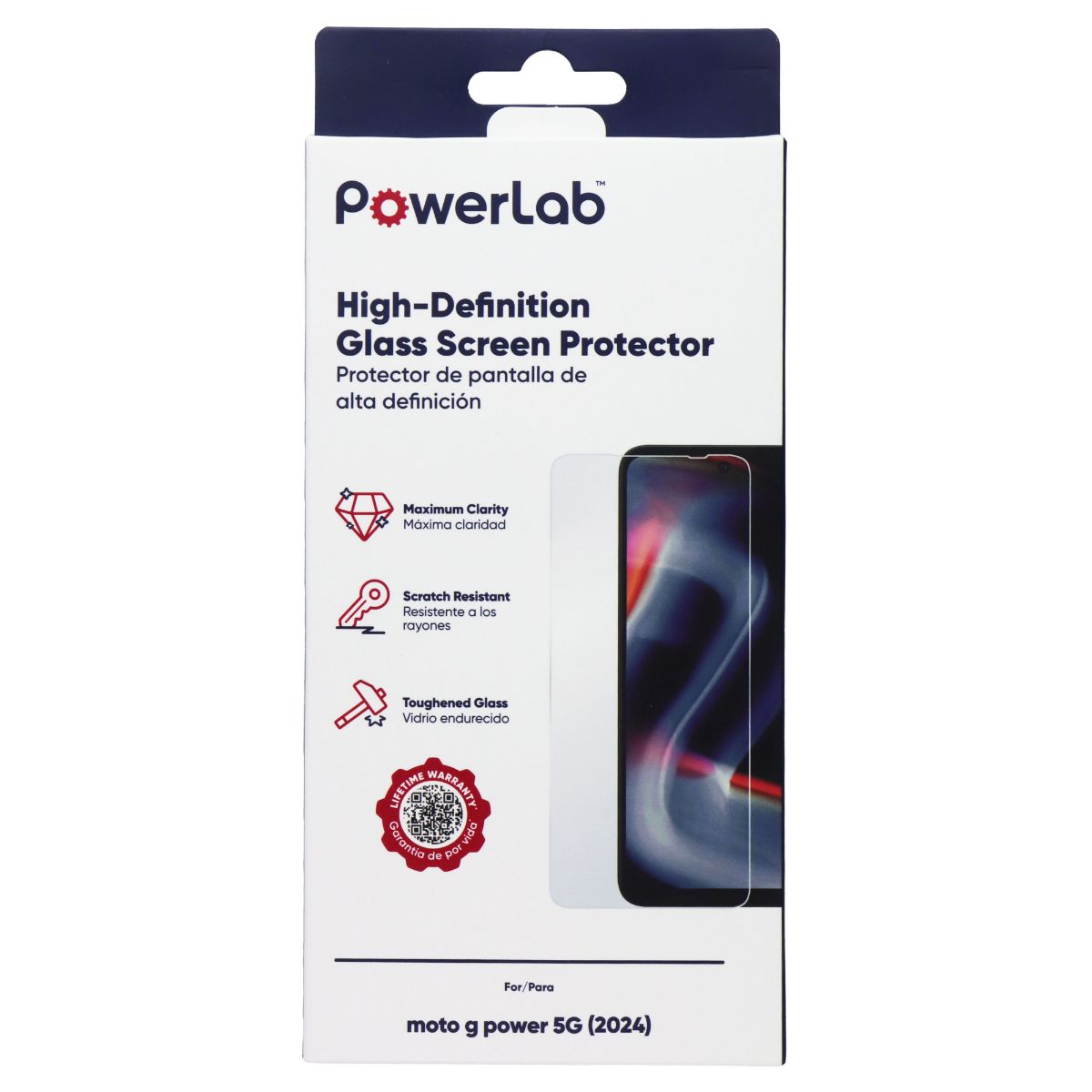 PowerLab High-Definition Glass Screen Protector for Moto G Power 5G (2024) Cell Phone - Screen Protectors PowerLab - Simple Cell Bulk Wholesale Pricing - USA Seller