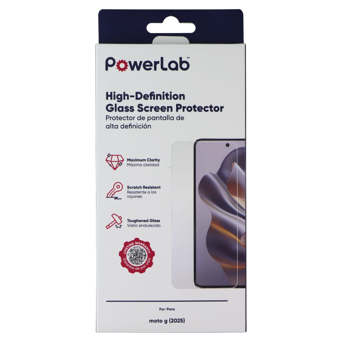 PowerLab High Definition Glass Screen Protector for Motorola Moto G (2025) Cell Phone - Screen Protectors PowerLab - Simple Cell Bulk Wholesale Pricing - USA Seller