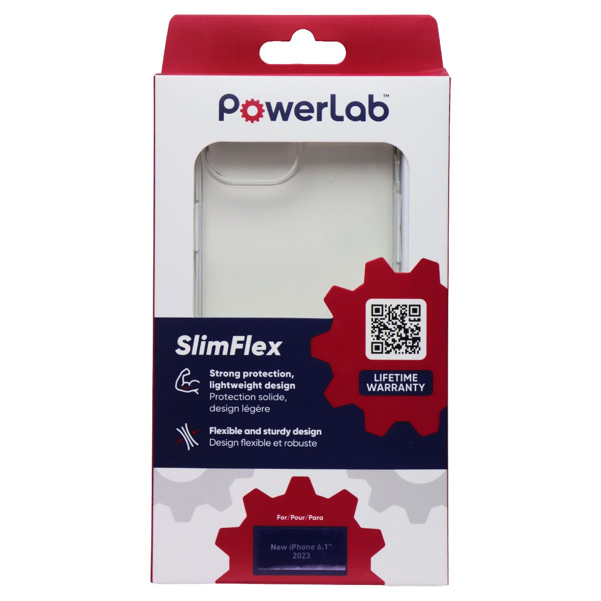 PowerLab SlimFlex Series Gel Case for Apple iPhone 15 - Clear Cell Phone - Cases, Covers & Skins PowerLab - Simple Cell Bulk Wholesale Pricing - USA Seller