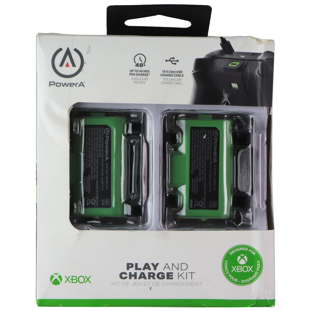 PowerA Micro-USB Play & Charge Kit for Xbox X|S|One Controllers (1518375-01) Gaming/Console - Chargers & Docks PowerA - Simple Cell Bulk Wholesale Pricing - USA Seller