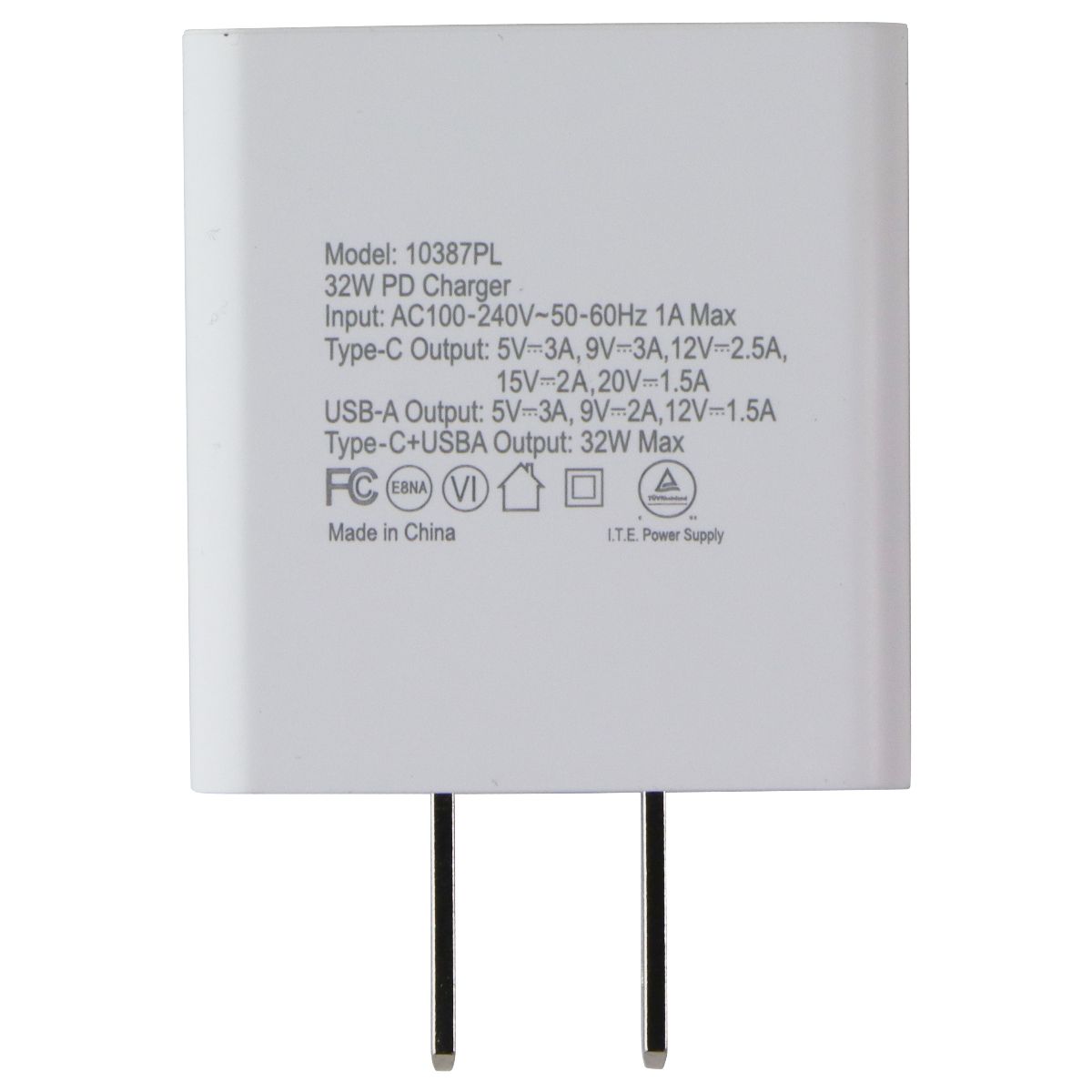 PowerLab 20W USB-C Wall Charger with Power Delivery - White Cell Phone - Chargers & Cradles PowerLab - Simple Cell Bulk Wholesale Pricing - USA Seller