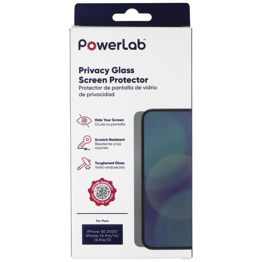 PowerLab Privacy Glass Screen Protector for iPhone 16e/14/14 Pro/13 Pro/13 Cell Phone - Screen Protectors PowerLab - Simple Cell Bulk Wholesale Pricing - USA Seller
