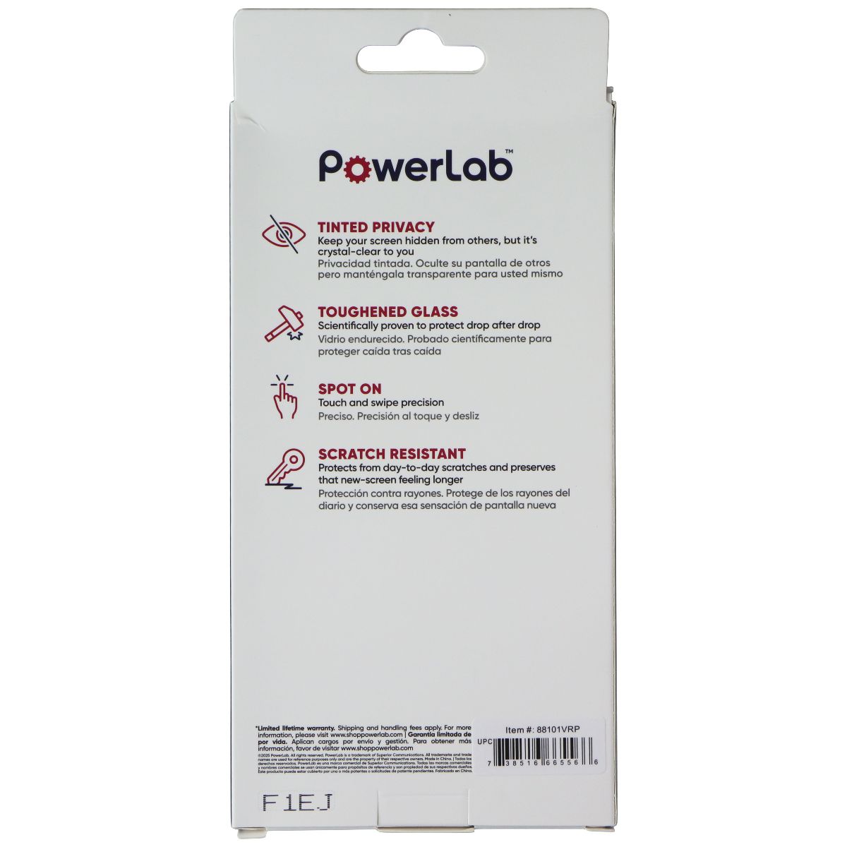 PowerLab Privacy Glass Screen Protector for iPhone 16e/14/14 Pro/13 Pro/13 Cell Phone - Screen Protectors PowerLab - Simple Cell Bulk Wholesale Pricing - USA Seller