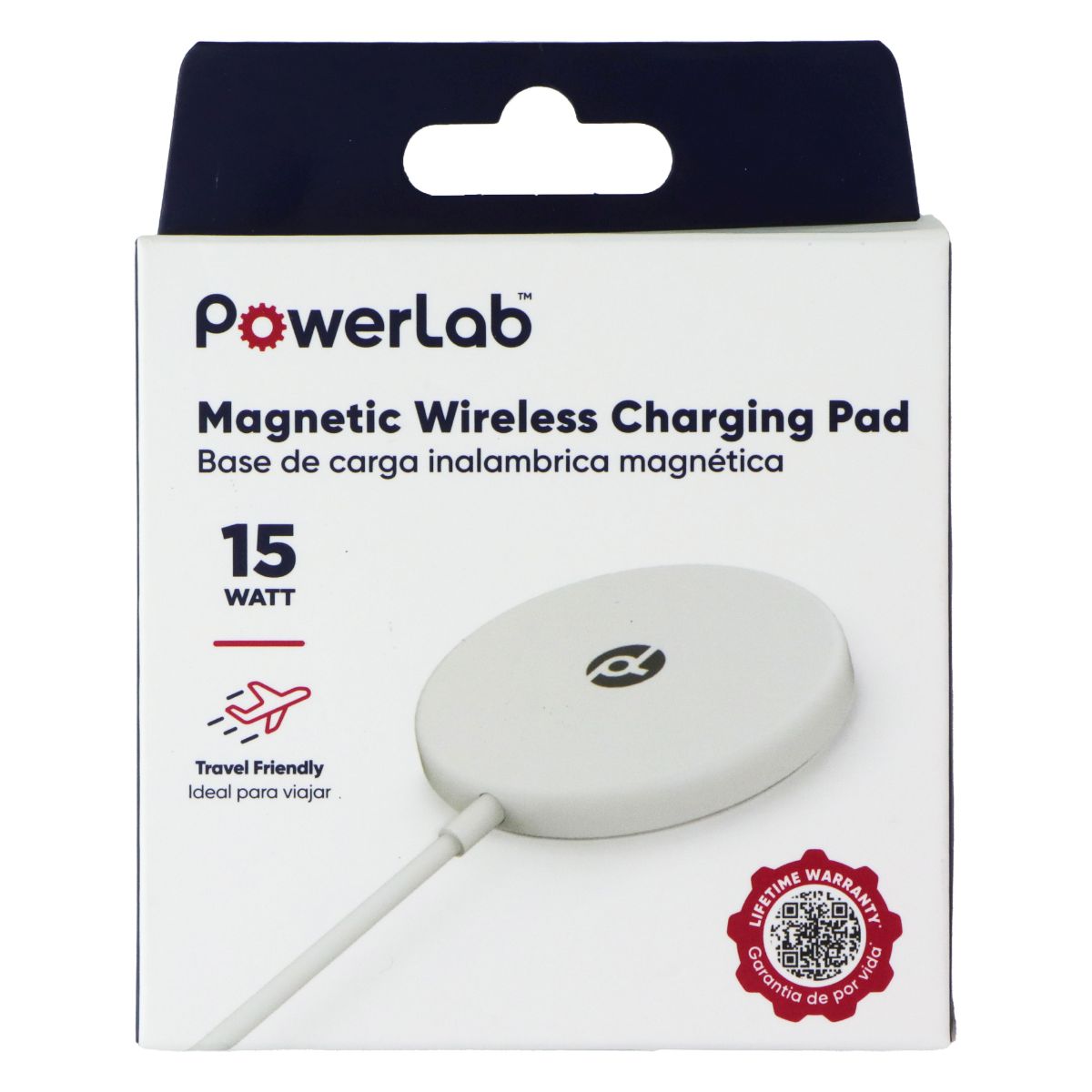 PowerLab (15W) Qi Magnetic Wireless Charging Pad - White Cell Phone - Chargers & Cradles PowerLab - Simple Cell Bulk Wholesale Pricing - USA Seller