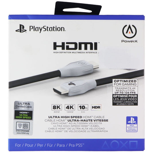 PowerA 10ft Ultra High Speed HDMI Cable for PlayStation 5 - Black / White Gaming/Console - Cables & Adapters PowerA - Simple Cell Bulk Wholesale Pricing - USA Seller