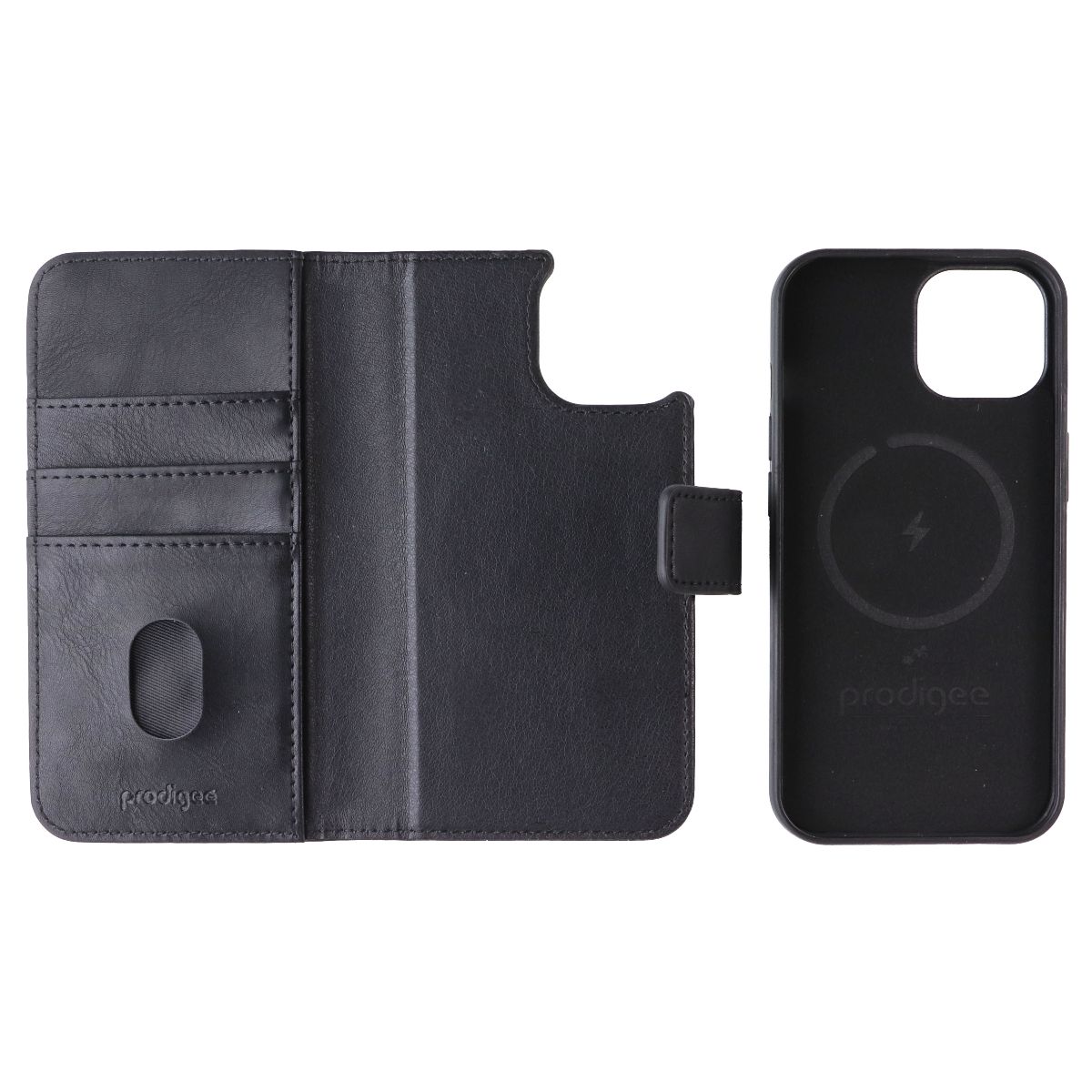 Prodigee Folio Mag Wallet Series MagSafe Case for Apple iPhone 15/14/13 - Black