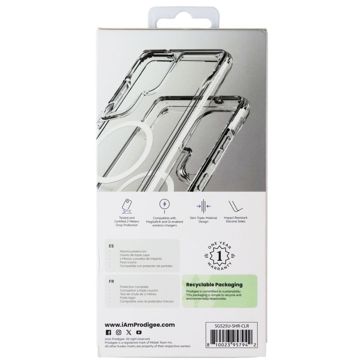 Prodigee Super Hero Series Case for MagSafe for Samsung Galaxy S25 Ultra - Clear