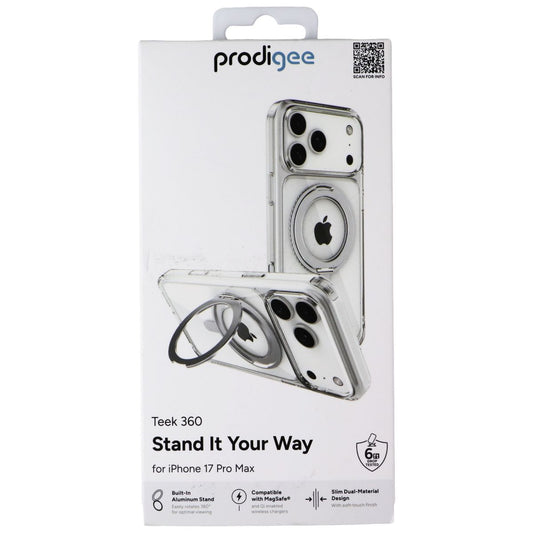 Prodigee Teek 360 Kickstand Case for MagSafe for Apple iPhone 17 Pro Max - Clear Cell Phone - Cases, Covers & Skins Prodigee - Simple Cell Bulk Wholesale Pricing - USA Seller