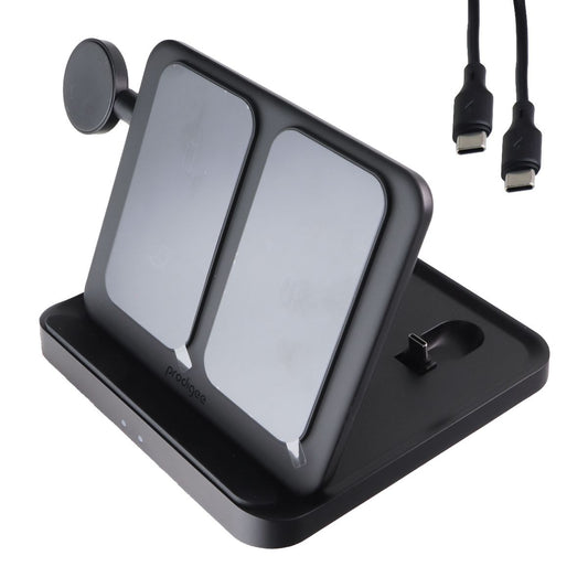 Prodigee Trio Fold Station 3-in-1 Wireless Charger for Samsung Devices - Black Cell Phone - Chargers & Cradles Prodigee - Simple Cell Bulk Wholesale Pricing - USA Seller
