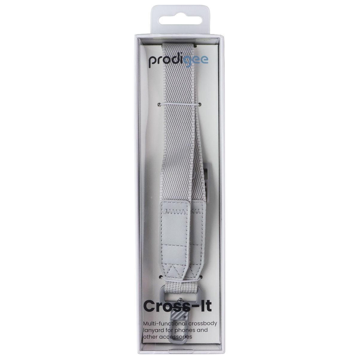 Prodigee Cross-It Crossbody Lanyard for Phones and Accessories - Silver