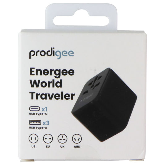 Prodigee Energee World Traveler USB-C/USB-A AC Travel Adapter - Black Cell Phone - Chargers & Cradles Prodigee - Simple Cell Bulk Wholesale Pricing - USA Seller