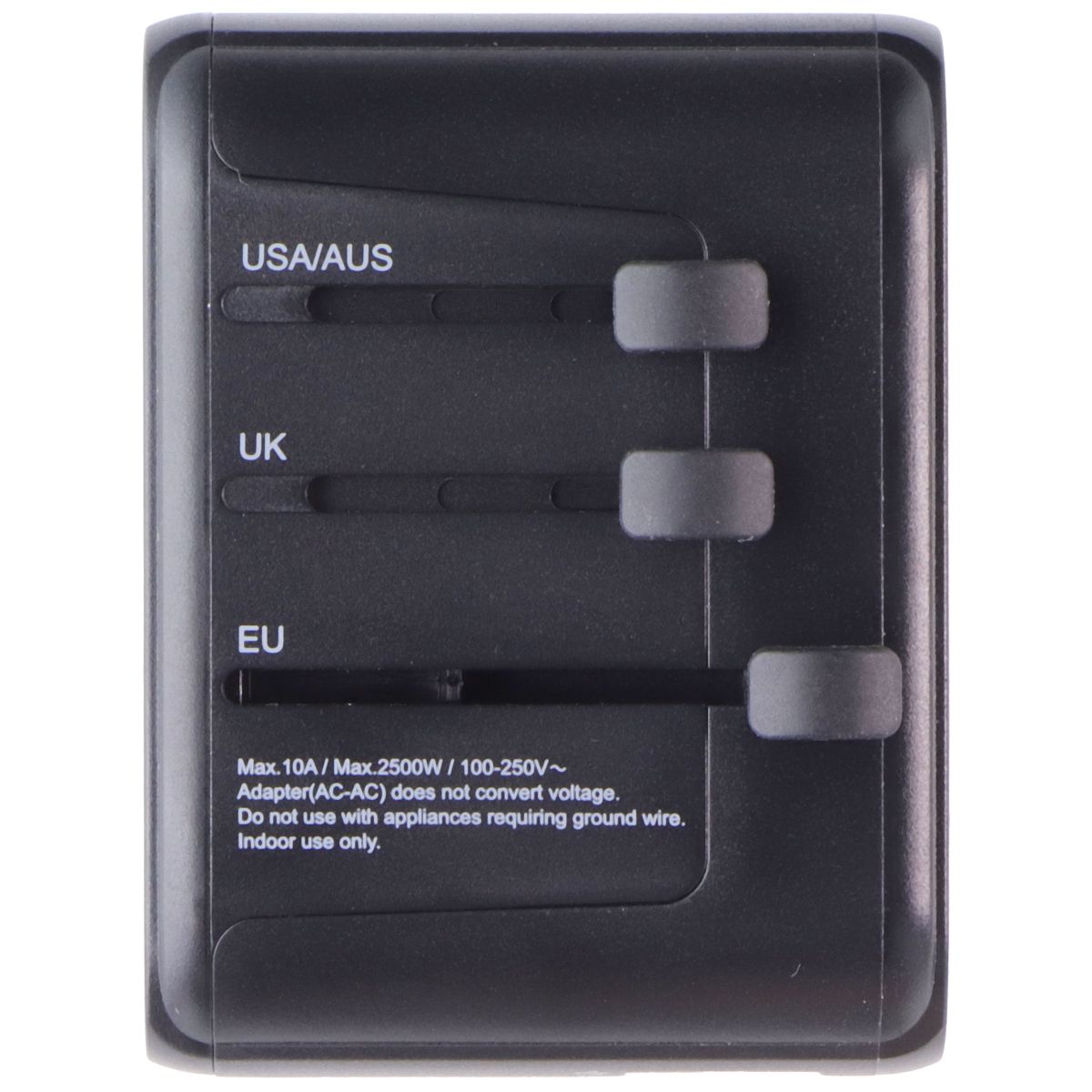Prodigee Energee World Traveler USB-C/USB-A AC Travel Adapter - Black Cell Phone - Chargers & Cradles Prodigee - Simple Cell Bulk Wholesale Pricing - USA Seller