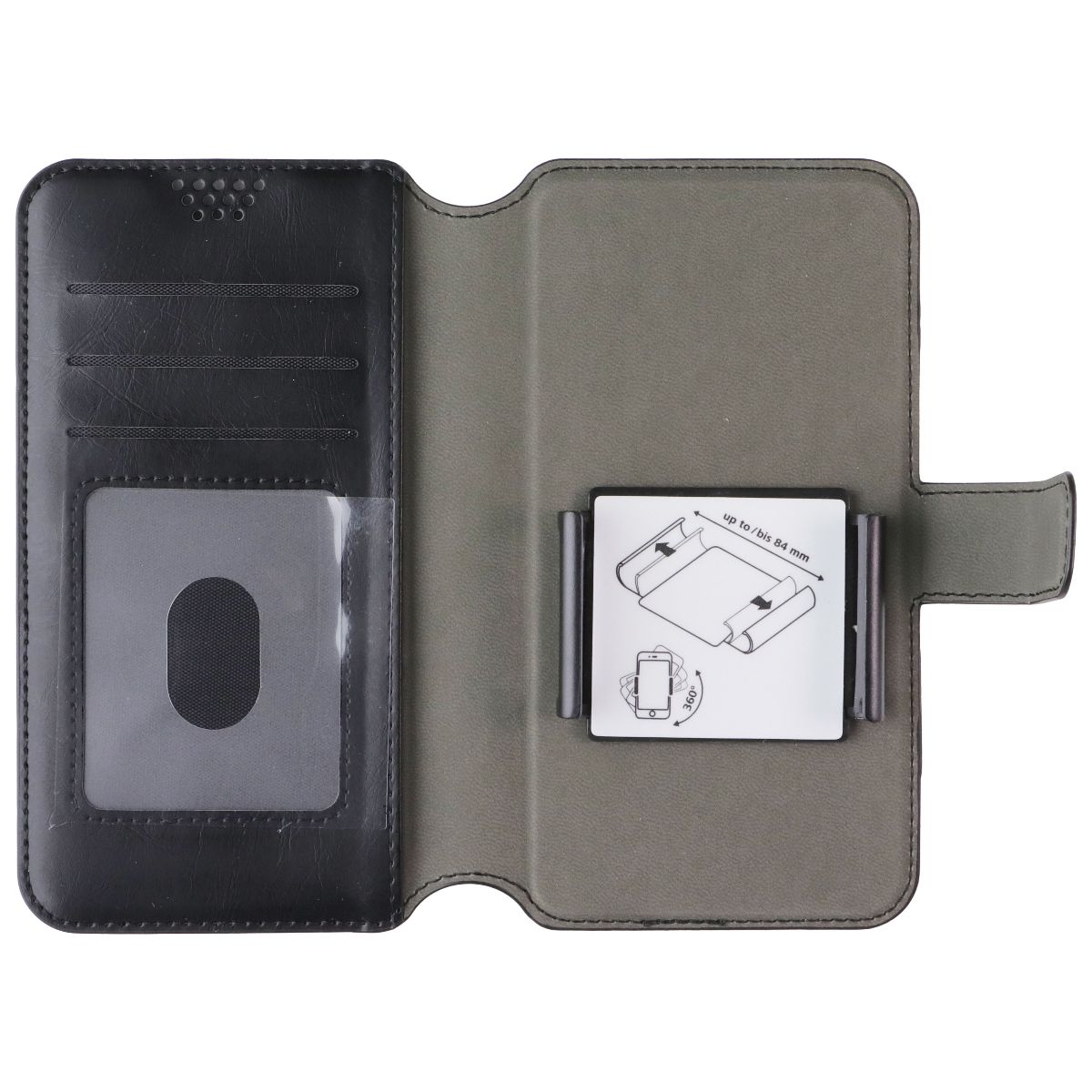 Prodigee Universal Wallet Case for Large 5.8 to 6.1-inch Smartphones - Black