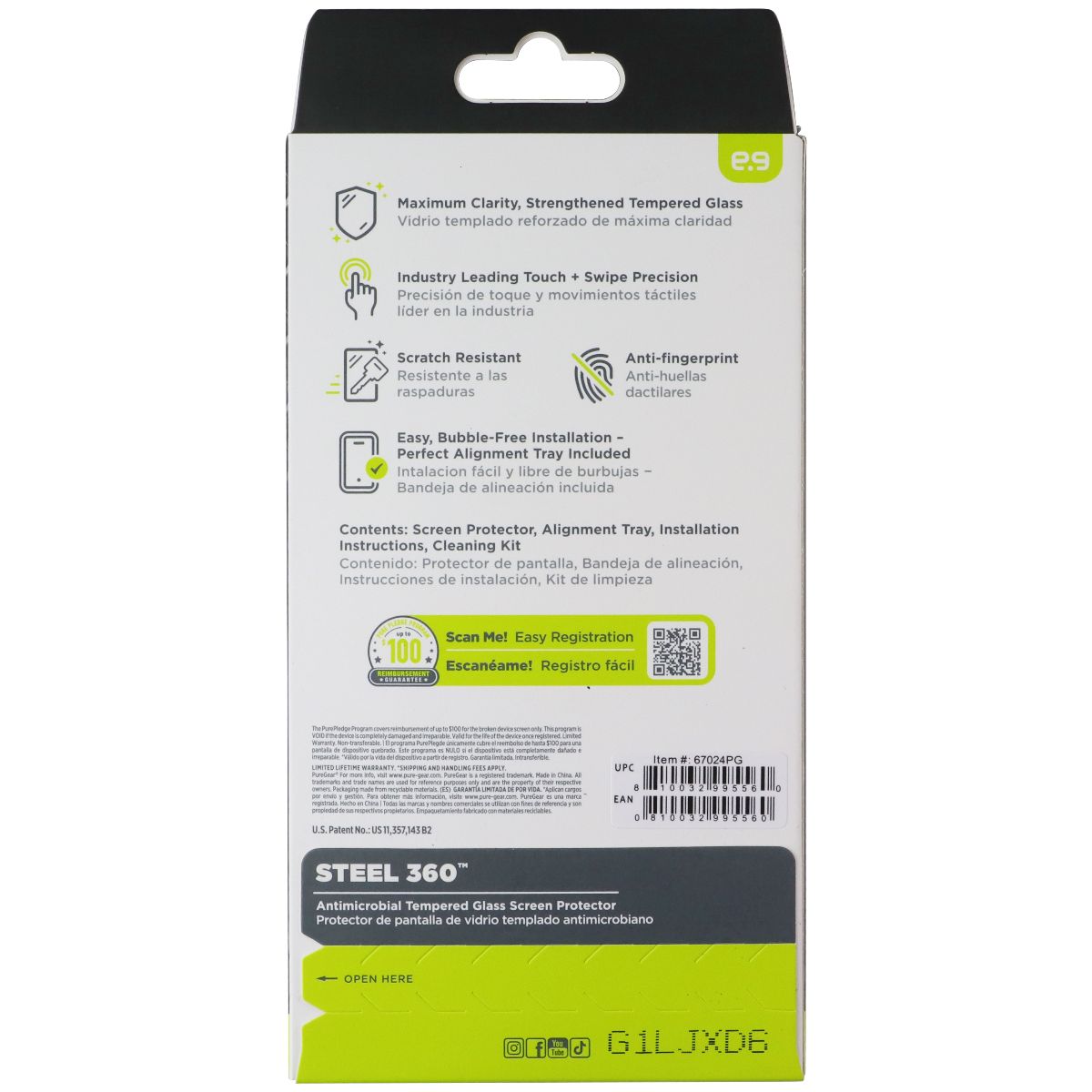 PureGear Steel 360 Tempered Glass Screen Protector for Google Pixel 10a