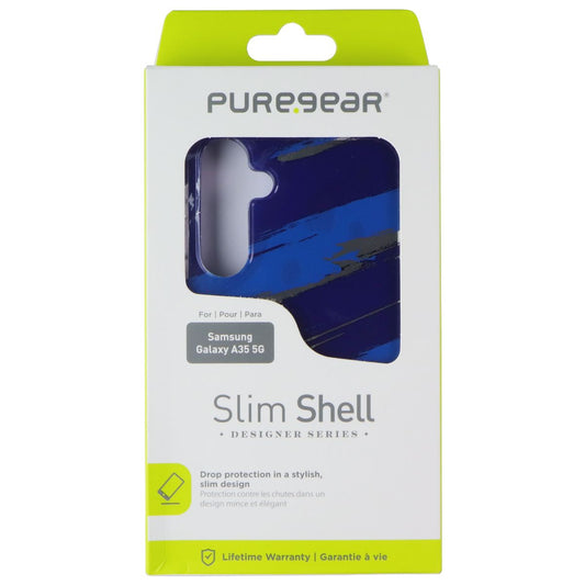 PureGear Slim Shell Designer Series Case for Samsung Galaxy A35 5G - Blue Stripe Cell Phone - Cases, Covers & Skins PureGear - Simple Cell Bulk Wholesale Pricing - USA Seller