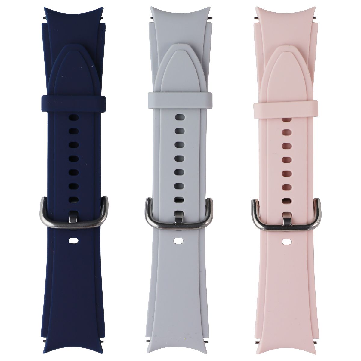 PureGear Silicone Watch Band Set for Galaxy Watch - Blue/Gray/Pink (3 Pack) Smart Watch Accessories - Watch Bands PureGear - Simple Cell Bulk Wholesale Pricing - USA Seller