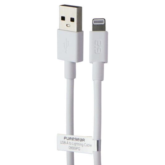 PureGear USB-A to Lightning 8-Pin Charging Cable 4FT - White Cell Phone - Cables & Adapters PureGear - Simple Cell Bulk Wholesale Pricing - USA Seller