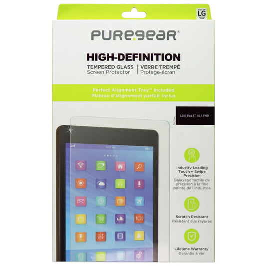 Pure Gear High Definition Tempered Glass for LG G Pad 5 (10.1-inch) FHD - Clear Cell Phone - Screen Protectors PURE GEAR    - Simple Cell Bulk Wholesale Pricing - USA Seller