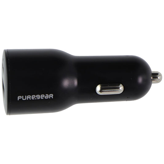 PureGear (42W) LightSpeed Car Charger with USB-C and USB-A Ports - Black Cell Phone - Chargers & Cradles PureGear - Simple Cell Bulk Wholesale Pricing - USA Seller
