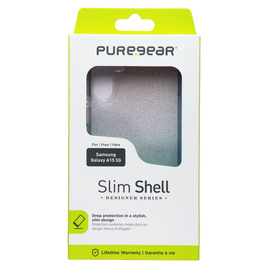 PureGear Slim Shell Designer Series Case for Galaxy A15 5G - Clear Glitter Cell Phone - Cases, Covers & Skins PureGear - Simple Cell Bulk Wholesale Pricing - USA Seller