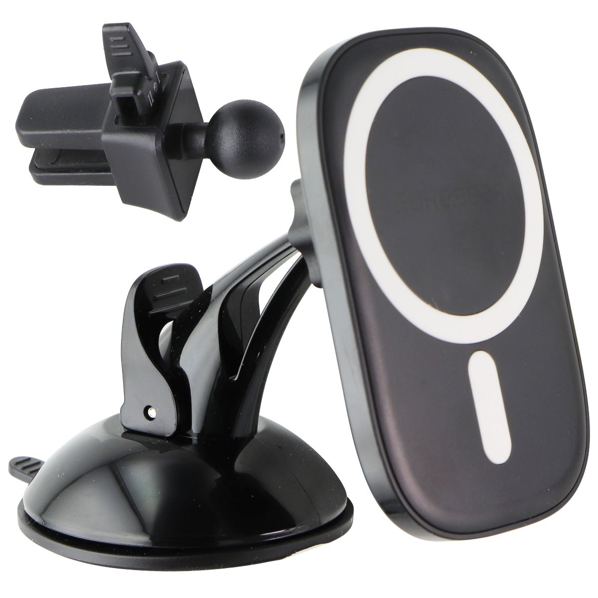 PureGear Fast Magnetic Wireless Car Charger for MagSafe - Black (09813PG) Cell Phone - Mounts & Holders PureGear - Simple Cell Bulk Wholesale Pricing - USA Seller