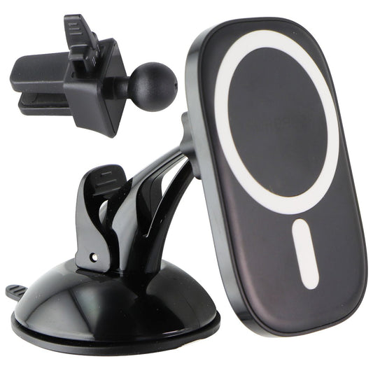 PureGear Fast Magnetic Wireless Car Charger for MagSafe - Black (09813PG) Cell Phone - Mounts & Holders PureGear - Simple Cell Bulk Wholesale Pricing - USA Seller