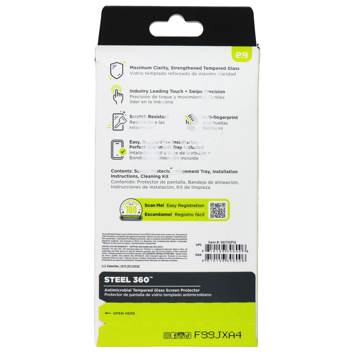 PureGear Steel 360 Tempered Glass Screen Protector for Google Pixel 10/10 Pro Cell Phone - Screen Protectors PureGear - Simple Cell Bulk Wholesale Pricing - USA Seller