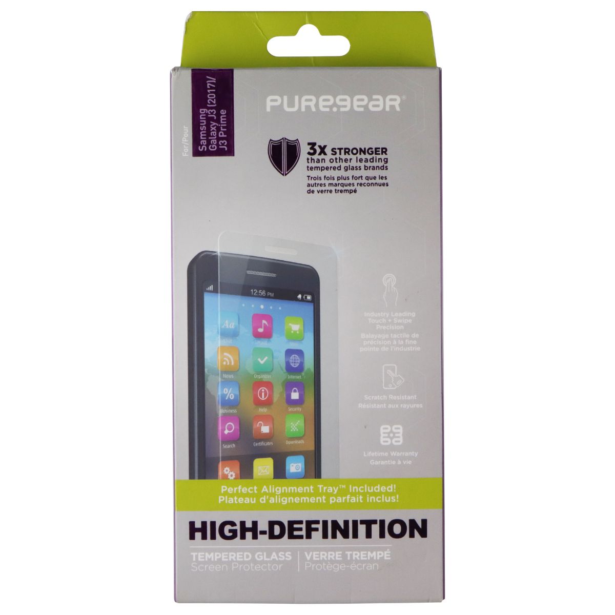 PureGear High Definition Tempered Glass for Samsung Galaxy J3 (2017) / J3 Prime