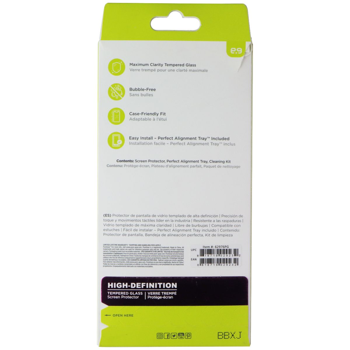 PureGear High-Definition Tempered Glass Screen Protector for Apple iPhone 11/XR Cell Phone - Screen Protectors PureGear - Simple Cell Bulk Wholesale Pricing - USA Seller