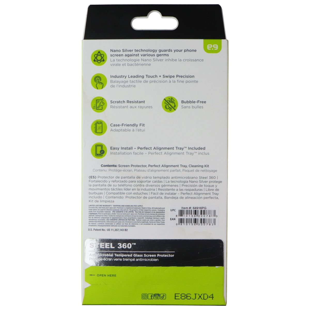 PureGear Steel 360 Tempered Glass Screen Protector for Apple iPhone 16 Pro Max Cell Phone - Screen Protectors PureGear - Simple Cell Bulk Wholesale Pricing - USA Seller