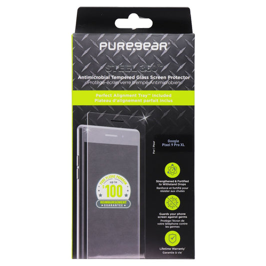 PureGear Steel 360 Tempered Glass Screen Protector for Google Pixel 9 Pro XL