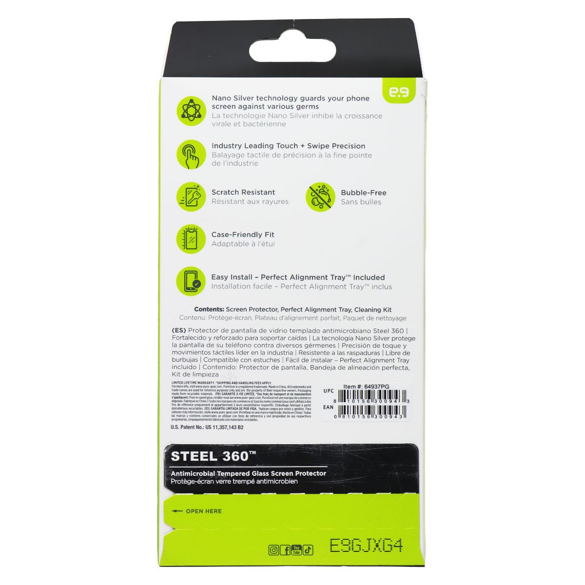 PureGear Steel 360 Tempered Glass Screen Protector for Google Pixel 9 Pro XL Cell Phone - Screen Protectors PureGear - Simple Cell Bulk Wholesale Pricing - USA Seller