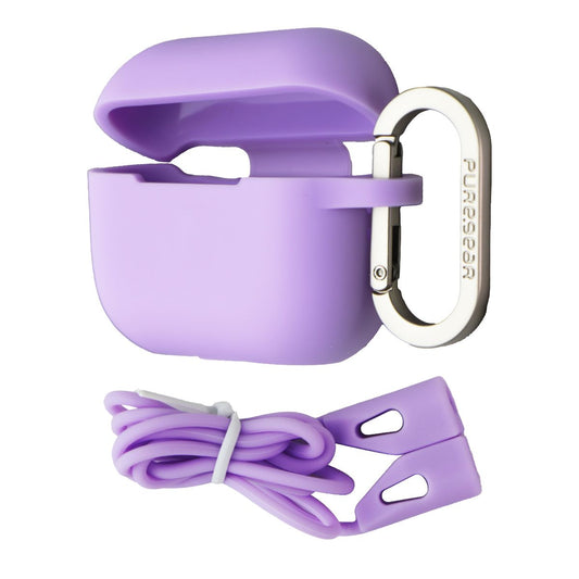 PureGear Silicone Case + AirPod Strap for Apple AirPods Pro 1st/2nd Gen - Purple