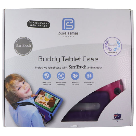 Pure Sense Buddy Tablet Case for Apple iPad 9.7 (2017) - Pink iPad/Tablet Accessories - Cases, Covers, Keyboard Folios Pure Sense - Simple Cell Bulk Wholesale Pricing - USA Seller